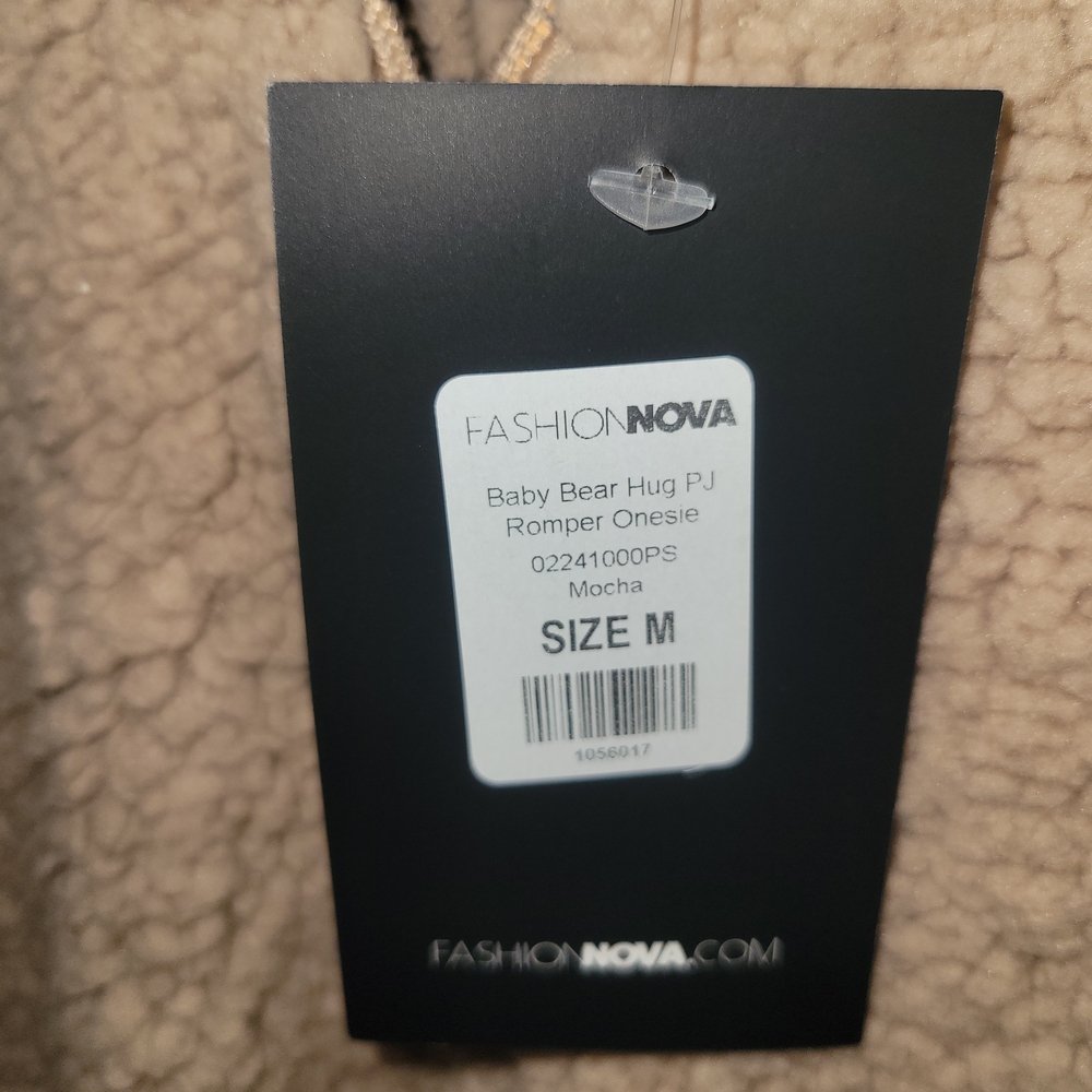 Fashion Nova Mocha PJ Romper Onesie